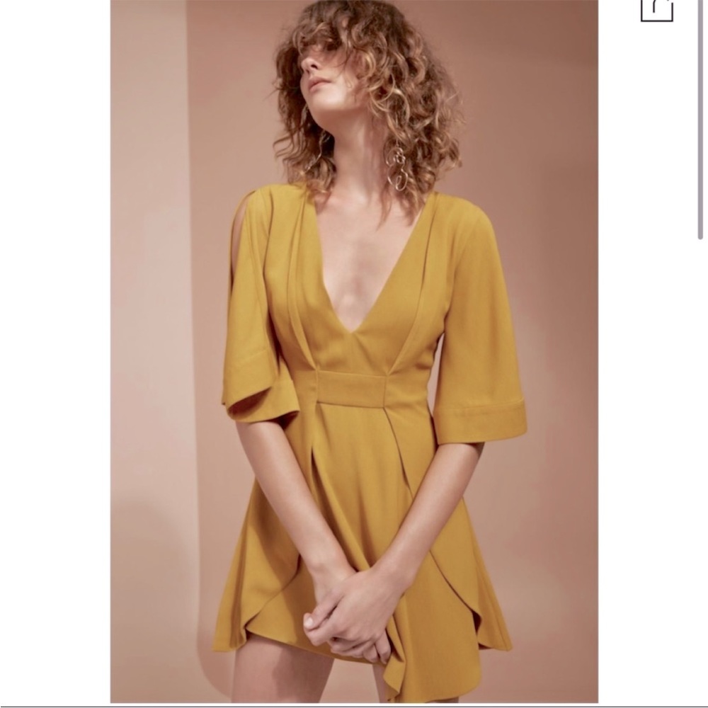 C/MEO Collective Women’s Chartreuse Got Me Faded Dress Size S